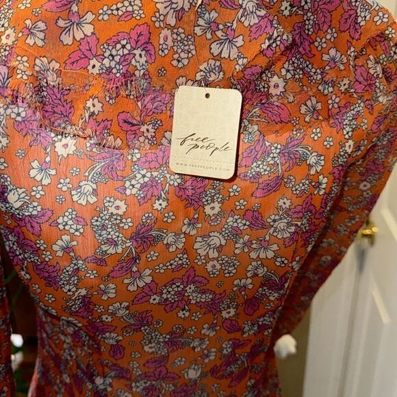 Free People Floral Sheer Nina Blouse - Picture 7 of 16